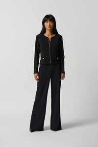 Joseph Ribkoff Leatherette and Suede Jacket Jr233291