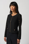 Joseph Ribkoff Leatherette and Suede Jacket Jr233291