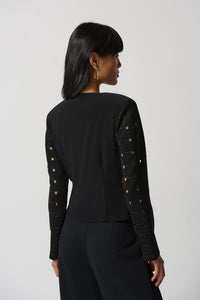 Joseph Ribkoff Leatherette and Suede Jacket Jr233291