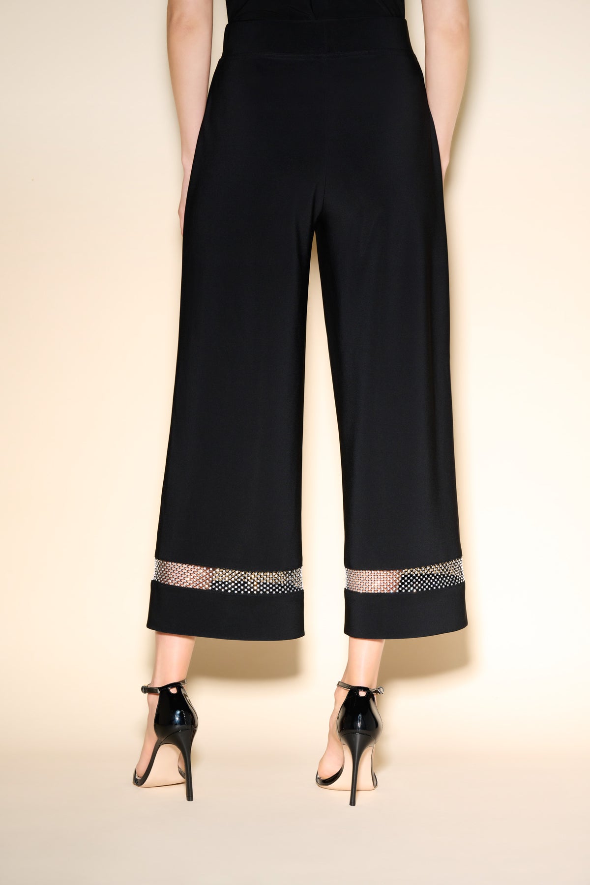 Joseph Ribkoff Rhinestone Net Culotte Pants Jr233749