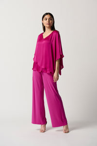 Joseph Ribkoff Satin Cape Top Jr233754