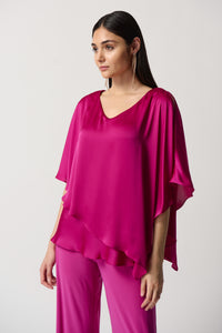 Joseph Ribkoff Satin Cape Top Jr233754