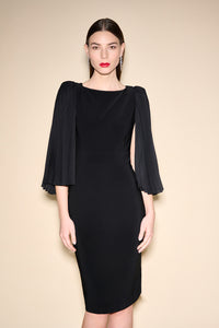 Joseph Ribkoff Pleated Sleeve Sheath Dress Jr233766