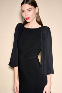 Joseph Ribkoff Pleated Sleeve Sheath Dress Jr233766