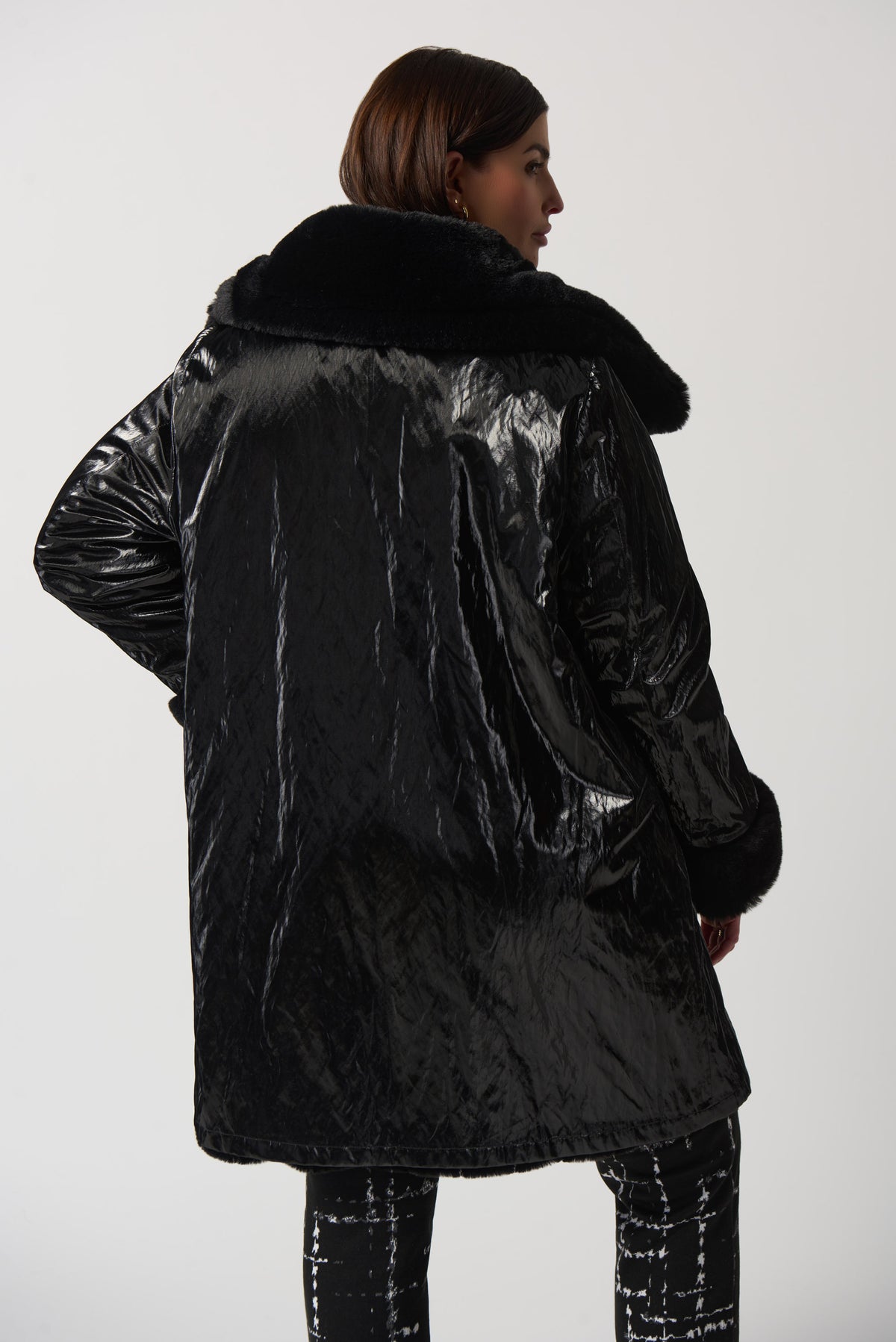 Joseph Ribkoff Faux Fur Reversible Puffer Coat Jr233900