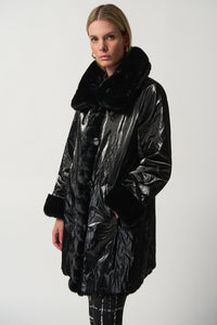 Joseph Ribkoff Faux Fur Reversible Puffer Coat Jr233900