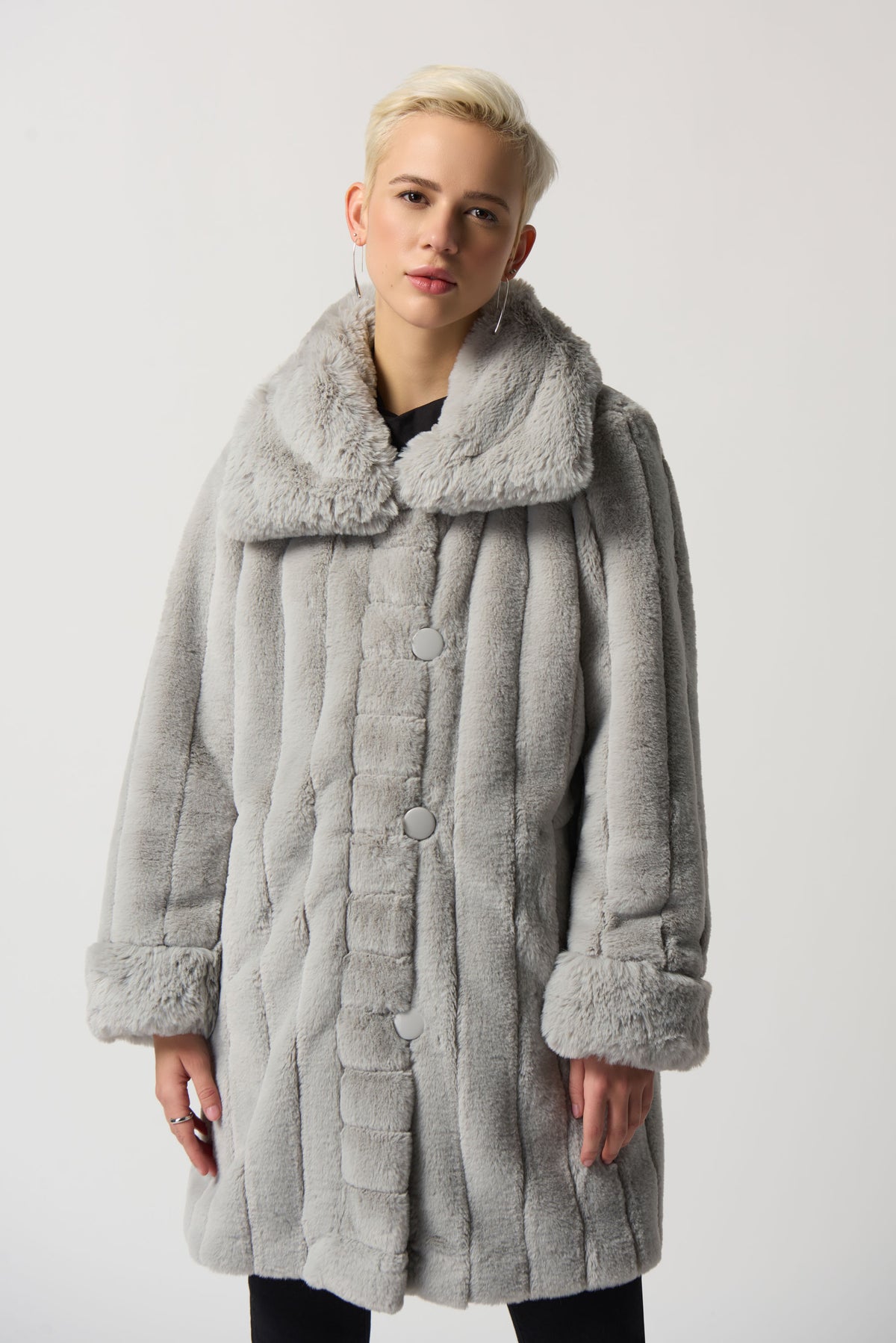 Joseph Ribkoff Faux Fur Reversible Puffer Coat Jr233900