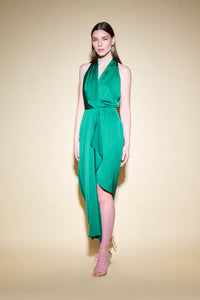 Joseph Ribkoff Satin Handkerchief Dress With Cascade Detail Jr234718