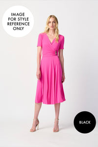 Joseph Ribkoff Silky Knit Pleated Wrap Dress Jr241013