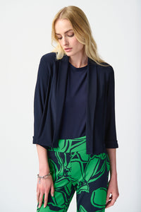 Joseph Ribkoff Sliky Knit Shawl Collar Cover Up Jr241104