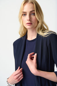Joseph Ribkoff Sliky Knit Shawl Collar Cover Up Jr241104