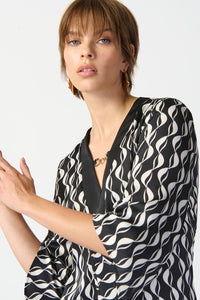 Joseph Ribkoff Geometric Print Satin A-Line Dress Jr241141