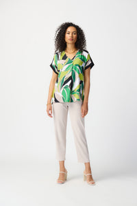 Joseph Ribkoff Tropical Print Woven Top Jr241175