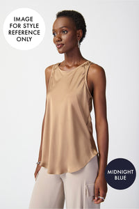 Joseph Ribkoff Satin Fit and Flare Sleeveless Top Jr241178