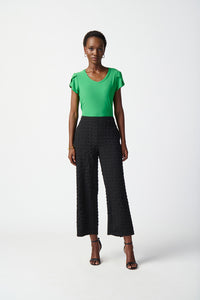 Joseph Ribkoff Check Jacquard Wide-Leg Pants Jr241187