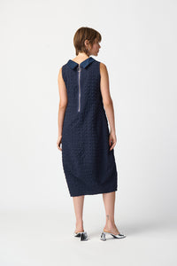 Joseph Ribkoff Textured Woven Sleeveless Cocoon Dress Jr241204