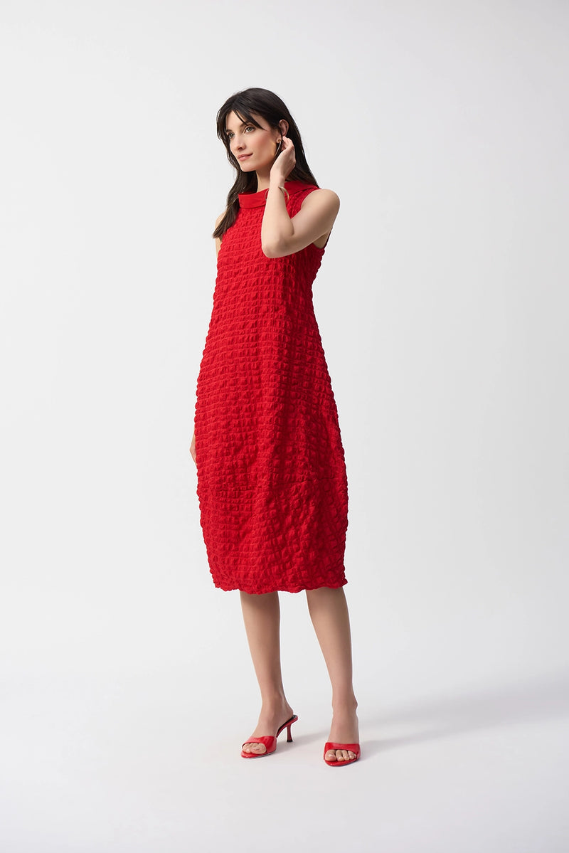 Joseph Ribkoff Textured Woven Sleeveless Cocoon Dress Jr241204