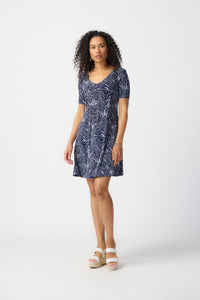 Joseph Ribkoff Abstract Print Puff A-Line Dress Jr241293