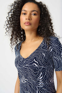 Joseph Ribkoff Abstract Print Puff A-Line Dress Jr241293