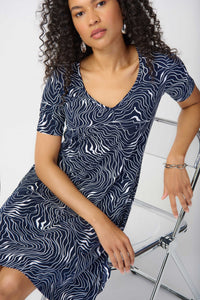 Joseph Ribkoff Abstract Print Puff A-Line Dress Jr241293
