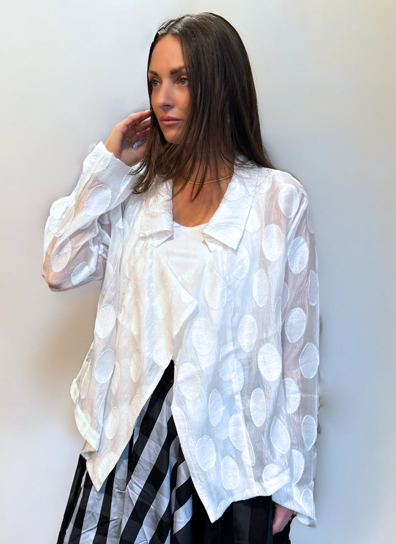 Moyuru Relaxed Jacket in White 241617