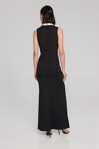 Joseph Ribkoff Scuba Crepe Tuxedo Style Trumpet Gown Jr241712