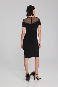 Joseph Ribkoff Silky Knit Sheath Dress With Embellished Neckline Jr241716
