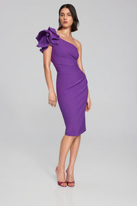 Joseph Ribkoff Lux Twill One-Shoulder Sheath Dress Jr241755