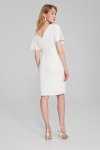 Joseph Ribkoff Scuba Crepe Wrap Dress with Pearl Detail Jr241761