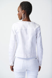 Joseph Ribkoff Denim Jacket with Embellished Pockets Jr241912