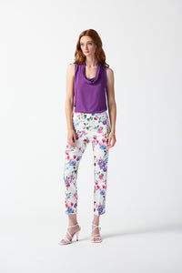 Joseph Ribkoff Millennium Floral Print Cropped Pull-On Pant Jr242007