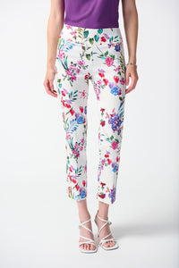 Joseph Ribkoff Millennium Floral Print Cropped Pull-On Pant Jr242007