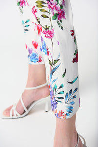 Joseph Ribkoff Millennium Floral Print Cropped Pull-On Pant Jr242007
