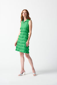 Joseph Ribkoff Silky Knit Ruffled Sleeveless Dress Jr242116
