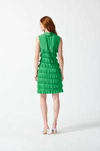 Joseph Ribkoff Silky Knit Ruffled Sleeveless Dress Jr242116