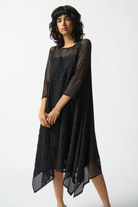 Joseph Ribkoff Silky knit and Seersucker Handkerchief Dress Jr242117