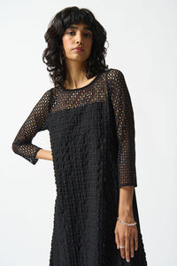 Joseph Ribkoff Silky knit and Seersucker Handkerchief Dress Jr242117
