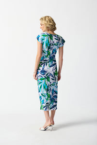 Joseph Ribkoff Silky Knit Tropical Print Sheath Dress Jr242159