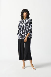 Joseph Ribkoff Woven Geometric Print Trapeze Blouse Jr242213