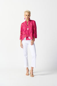 Joseph Ribkoff Jacquard Tropical Print Swing Jacket Jr242219