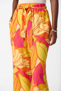 Joseph Ribkoff Linen Blend Wide-Leg Crop Pants Jr242910