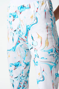 Joseph Ribkoff Denim Abstract Print Slim Cropped Pants Jr242923
