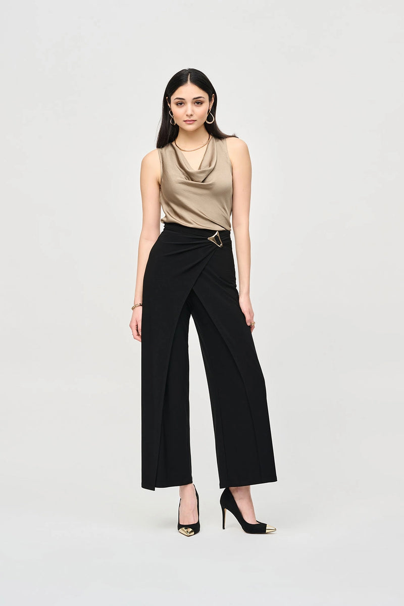 Joseph Ribkoff Silky Knit Wide-Leg Wrap Pants Jr243028