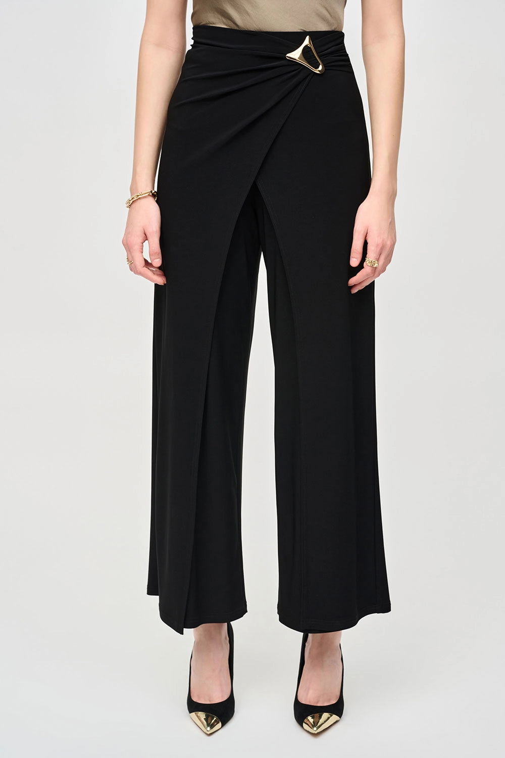 Joseph Ribkoff Silky Knit Wide-Leg Wrap Pants Jr243028