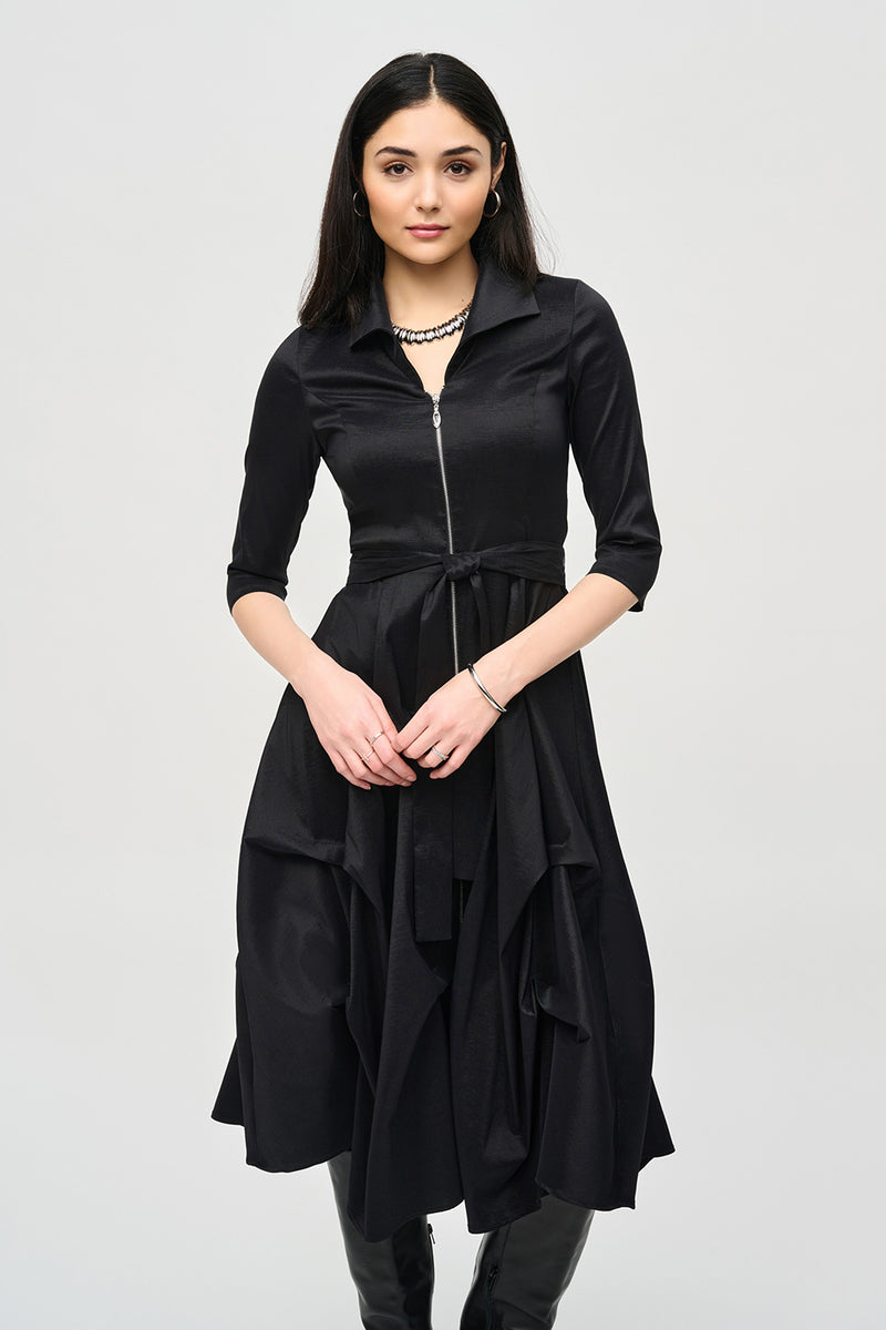 Joseph Ribkoff Stretch Taffeta Dress With Waist Sash Jr 243200