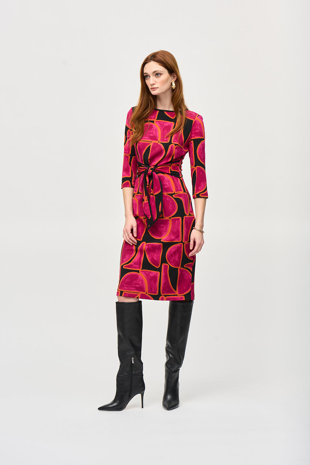 Joseph Ribkoff Silky Knit Abstract Print Sheath Dress Jr243297