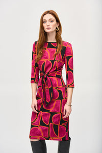 Joseph Ribkoff Silky Knit Abstract Print Sheath Dress Jr243297