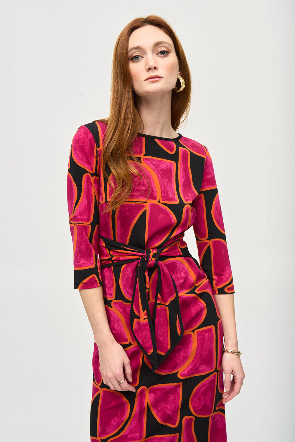 Joseph Ribkoff Silky Knit Abstract Print Sheath Dress Jr243297