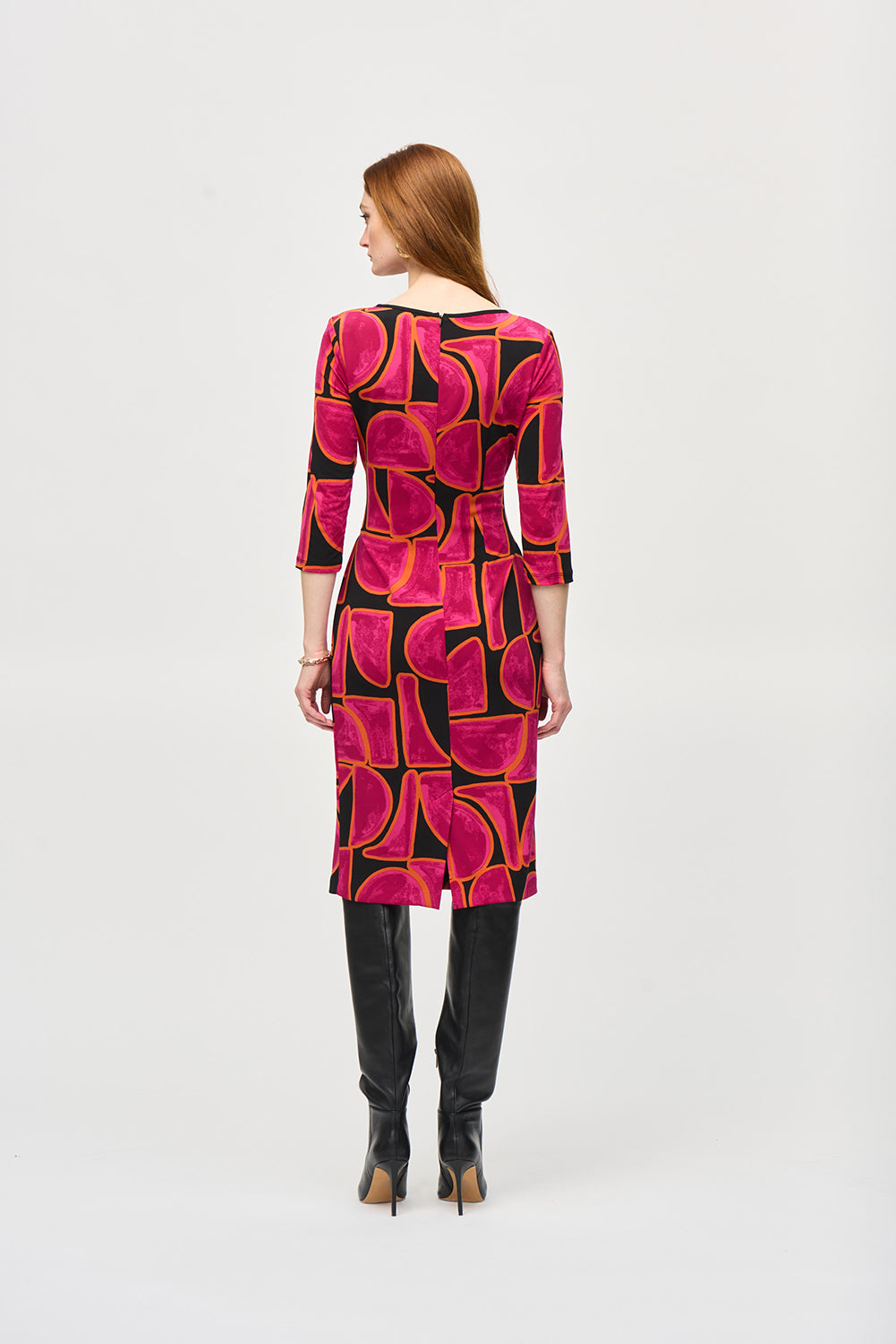 Joseph Ribkoff Silky Knit Abstract Print Sheath Dress Jr243297