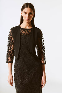 Joseph Ribkoff Silky Knit And Sequins Lace Bolero Jr243737